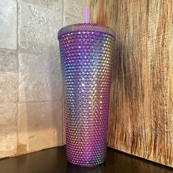 Starbucks Summer 2022 Release Purple Oil Slick Studded Tumbler Cold Cup - Picture 6 of 7